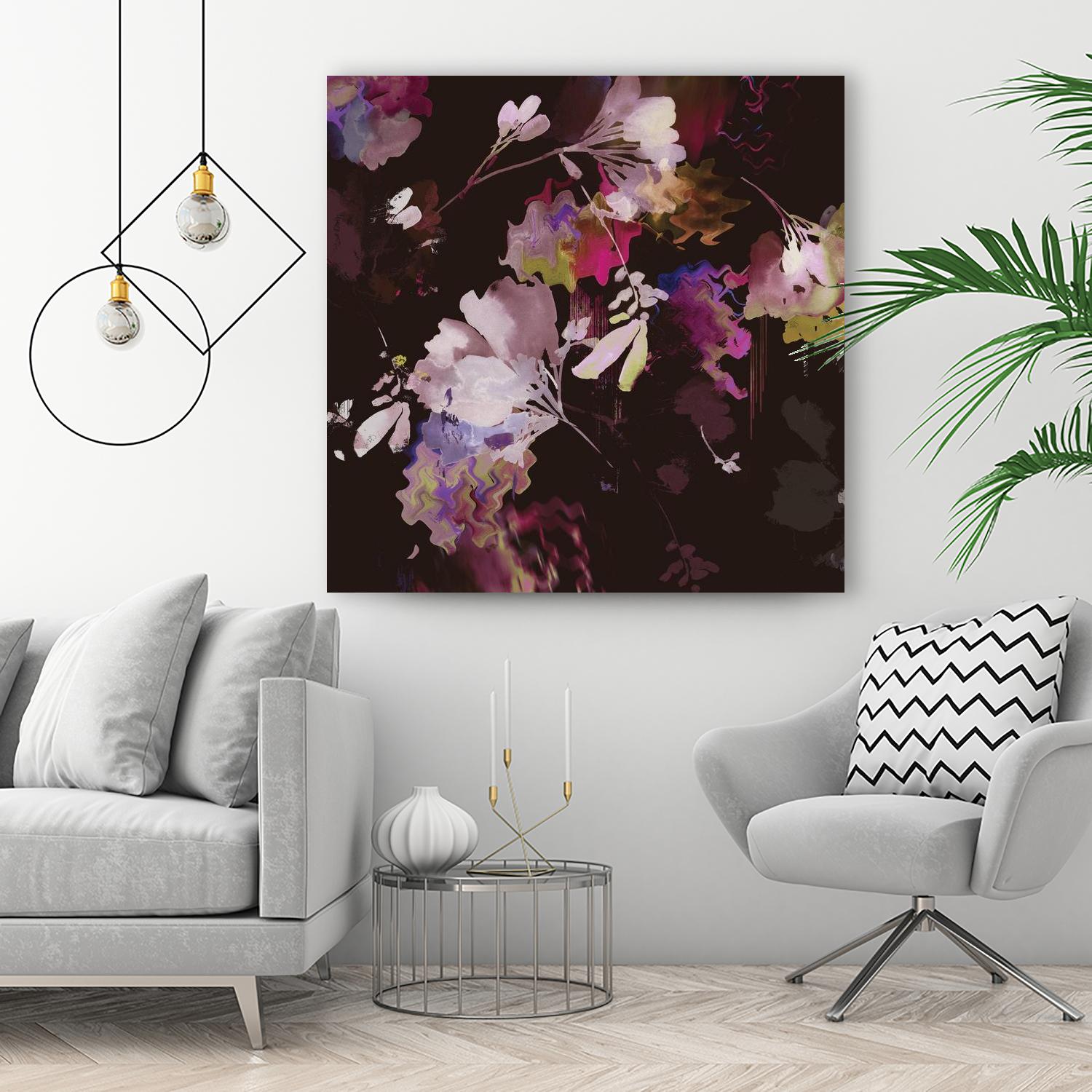 Glitchy Floral IV by PI Studio on GIANT ART - pink abstract