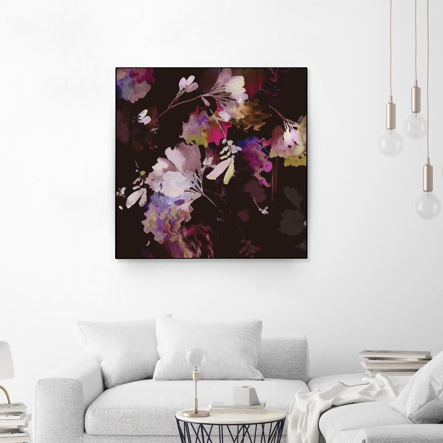 Glitchy Floral IV by PI Studio on GIANT ART - pink abstract