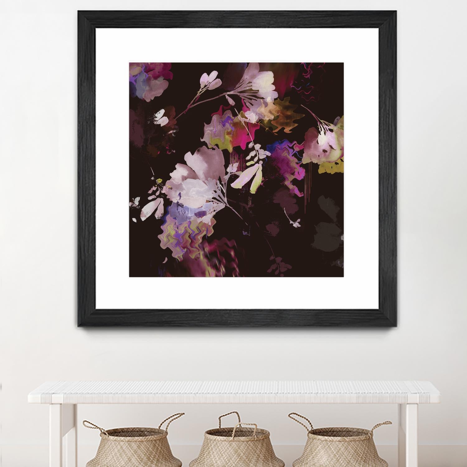 Glitchy Floral IV by PI Studio on GIANT ART - pink abstract
