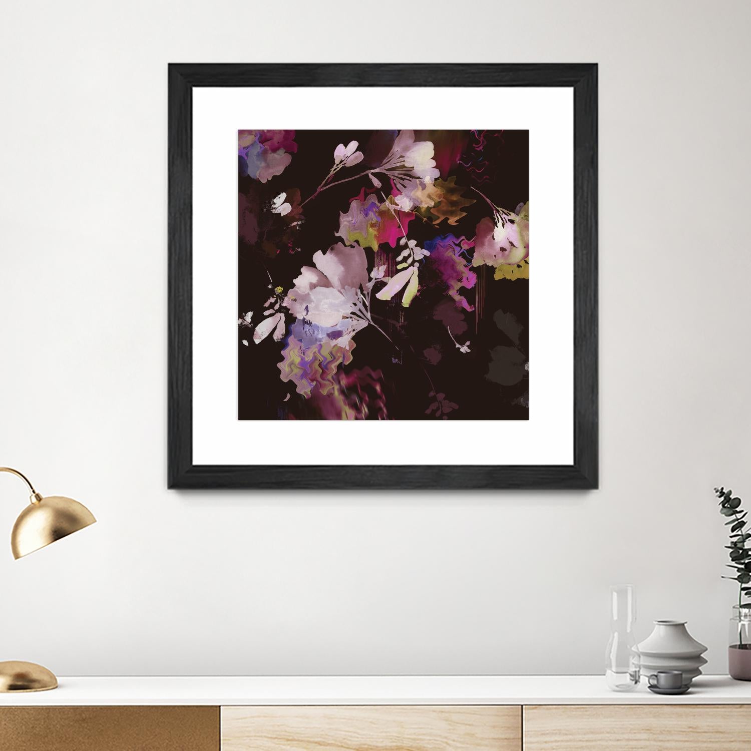 Glitchy Floral IV by PI Studio on GIANT ART - pink abstract