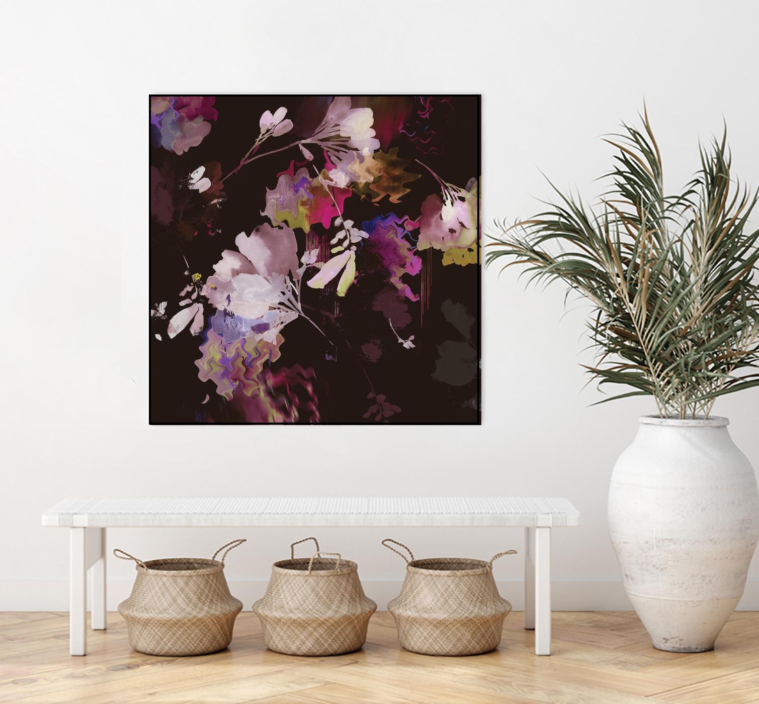 Glitchy Floral IV by PI Studio on GIANT ART - pink abstract