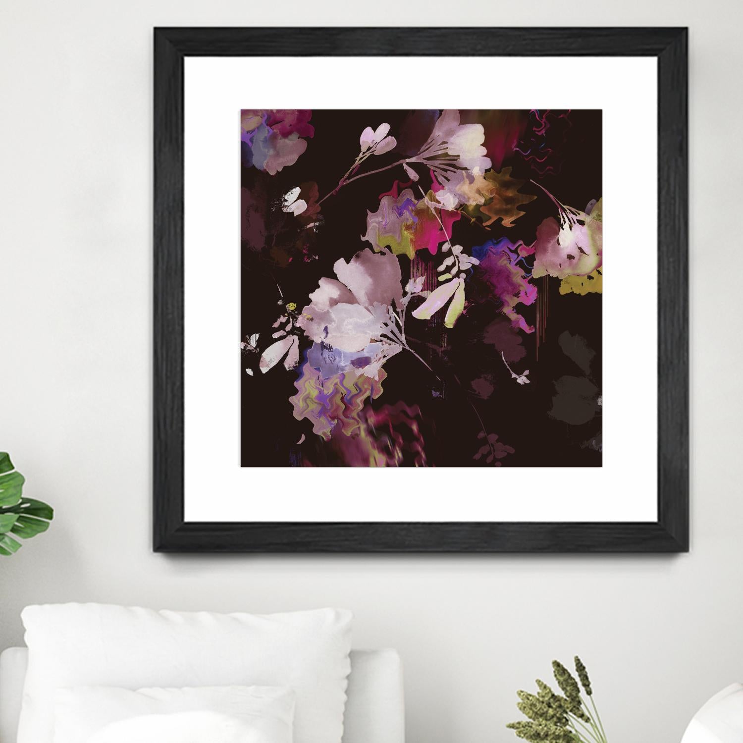 Glitchy Floral IV by PI Studio on GIANT ART - pink abstract