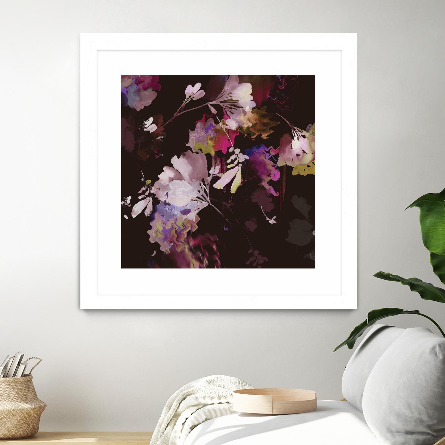 Glitchy Floral IV by PI Studio on GIANT ART - pink abstract