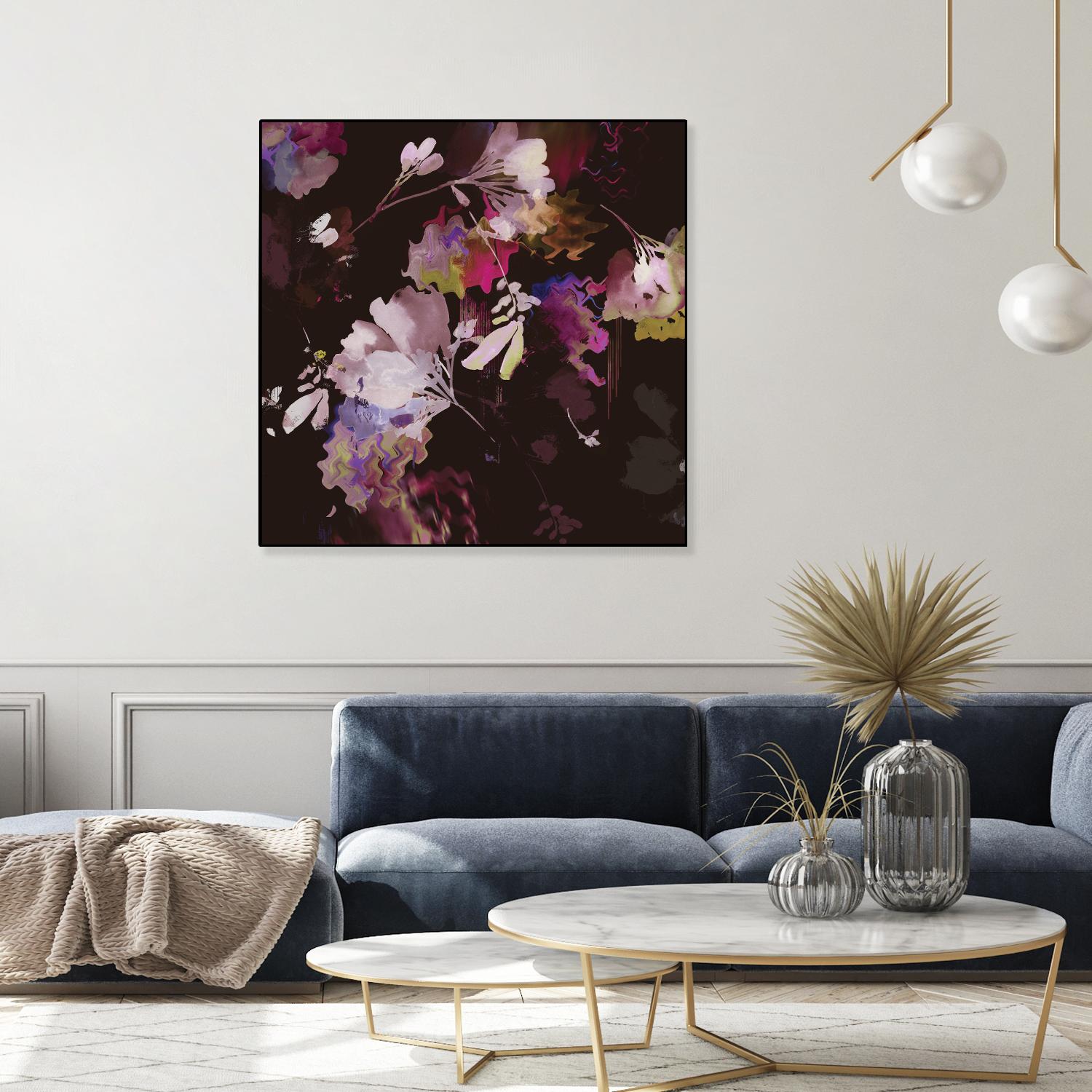 Glitchy Floral IV by PI Studio on GIANT ART - pink abstract