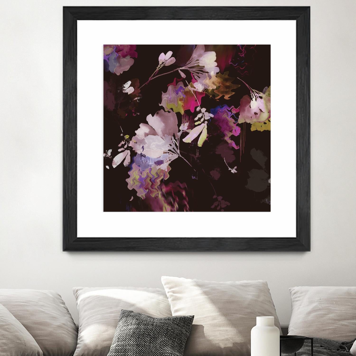 Glitchy Floral IV by PI Studio on GIANT ART - pink abstract