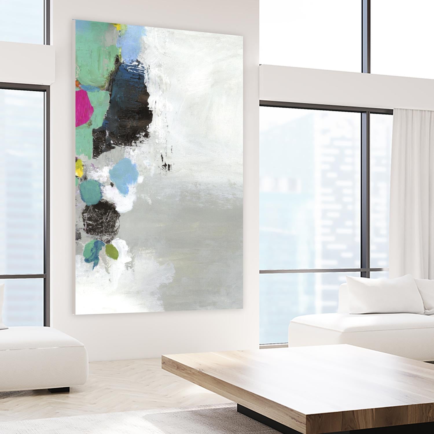 Touch of Blue II by PI Studio on GIANT ART - green abstract