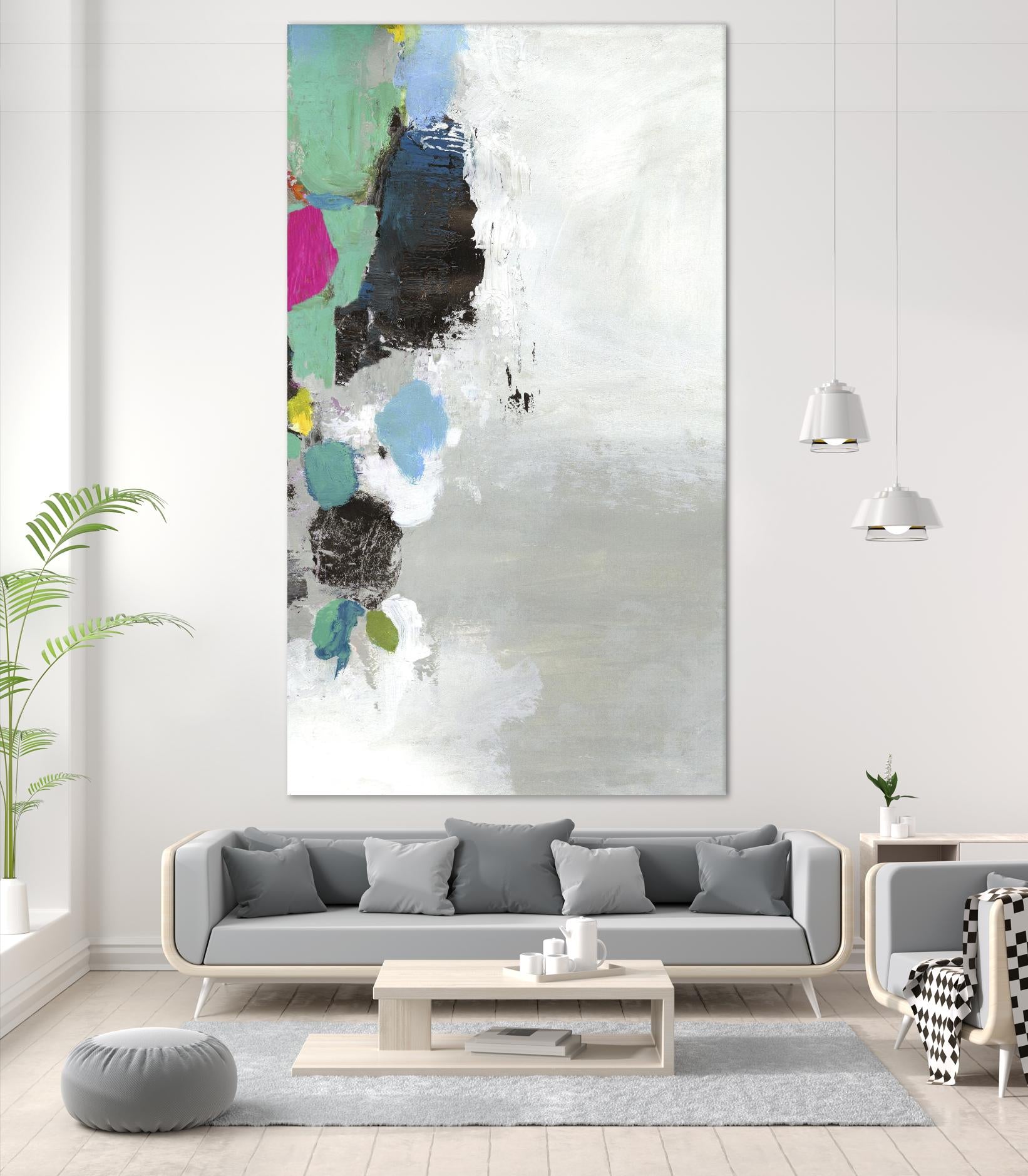 Touch of Blue II by PI Studio on GIANT ART - green abstract