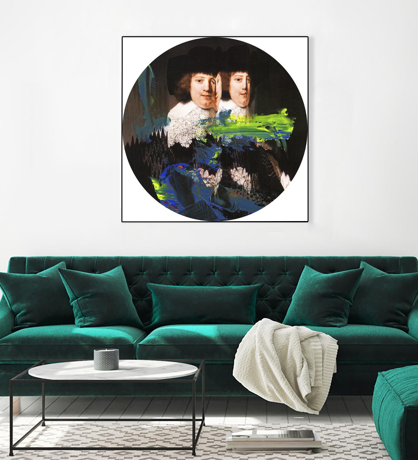 Blue Vanguard I by PI Studio on GIANT ART - yellow contemporary