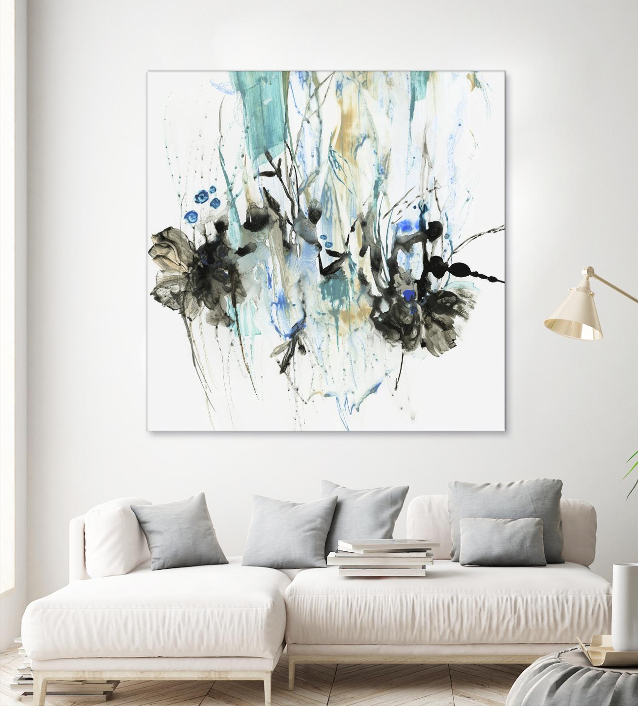 Water Splash II by PI Studio on GIANT ART - blue abstract