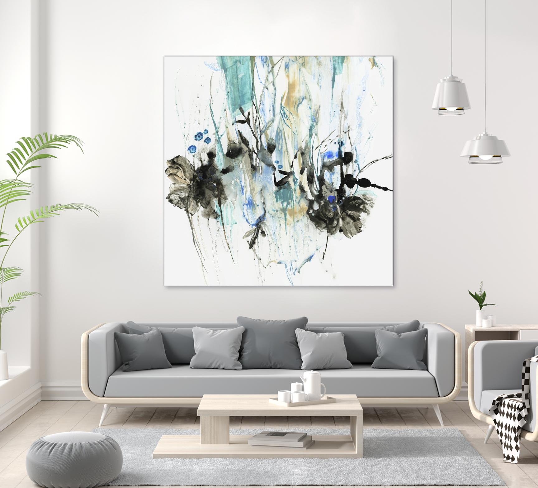 Water Splash II by PI Studio on GIANT ART - blue abstract