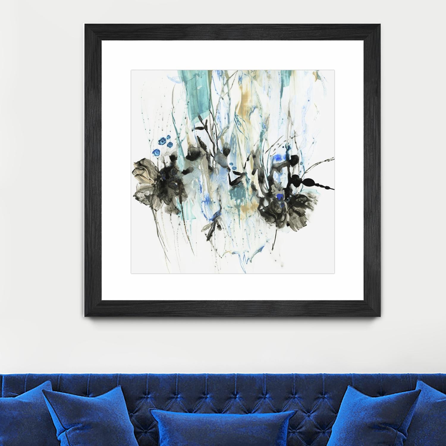 Water Splash II by PI Studio on GIANT ART - blue abstract