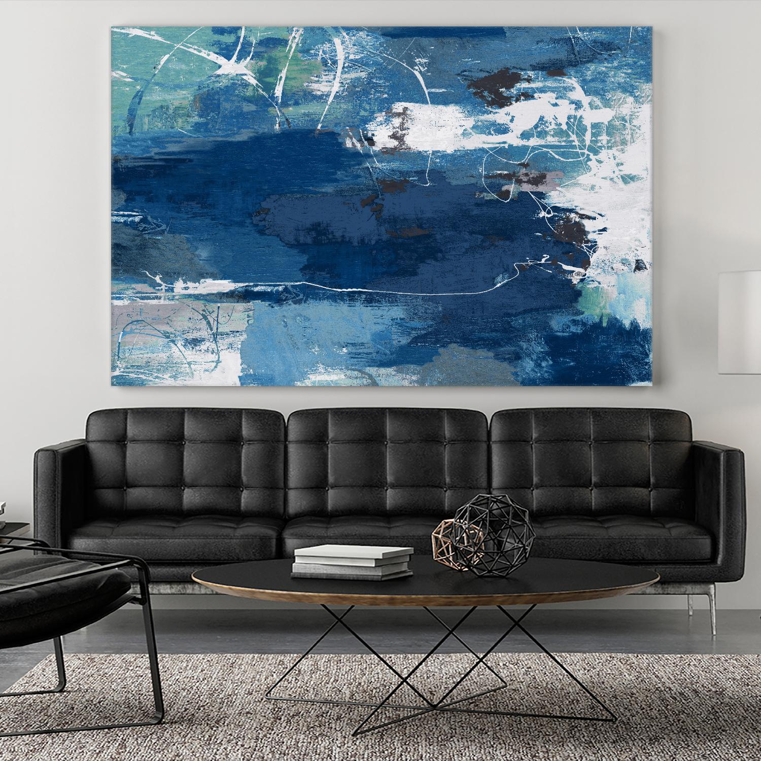 Blue Abstractions by PI Studio on GIANT ART - cyan abstract