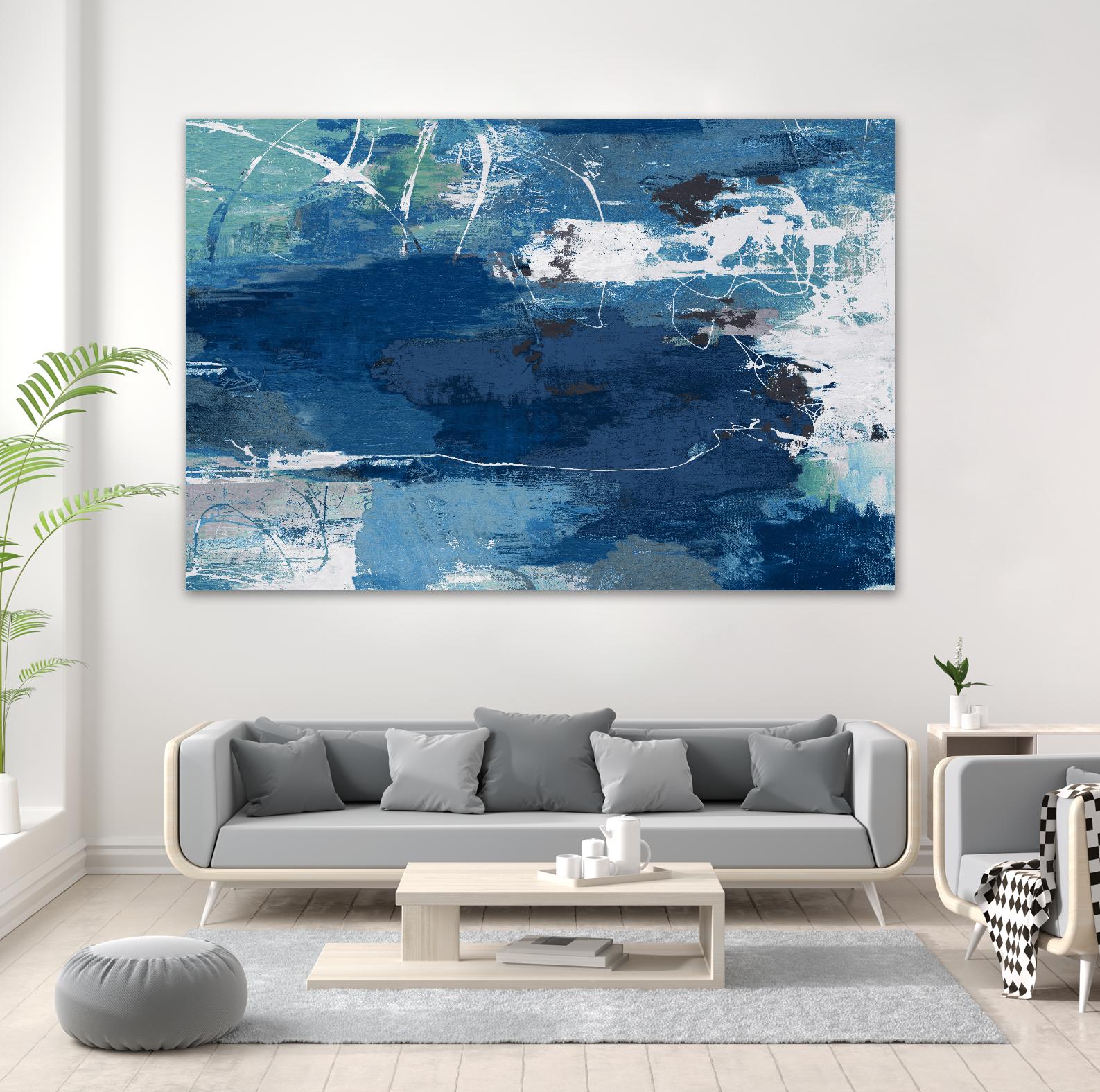 Blue Abstractions by PI Studio on GIANT ART - cyan abstract