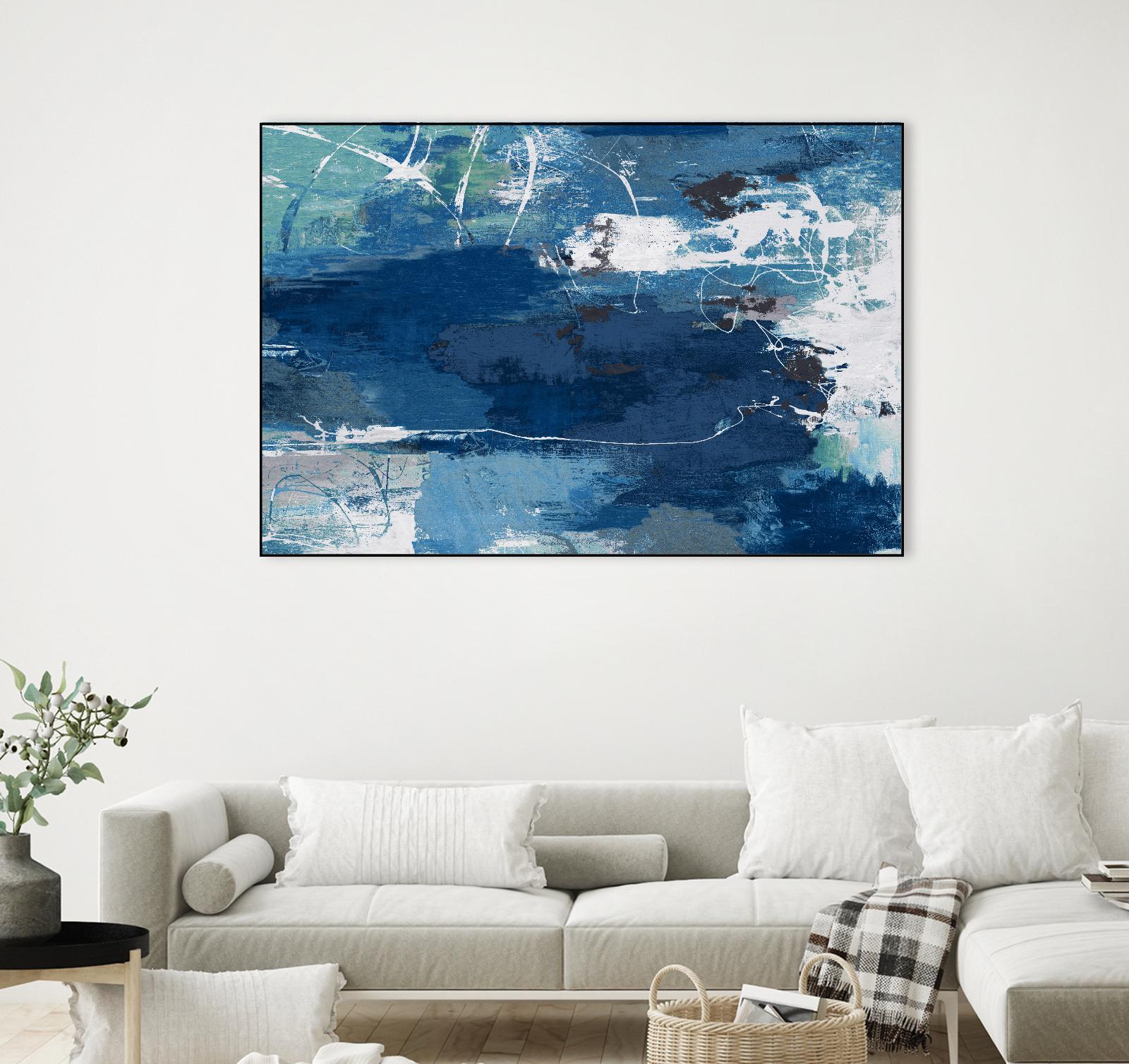 Blue Abstractions by PI Studio on GIANT ART - cyan abstract