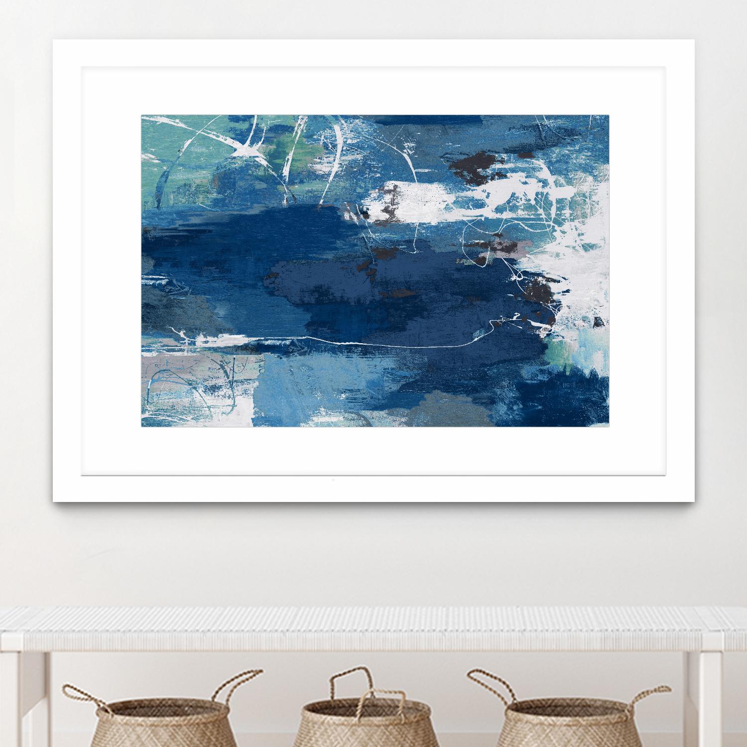 Blue Abstractions by PI Studio on GIANT ART - cyan abstract