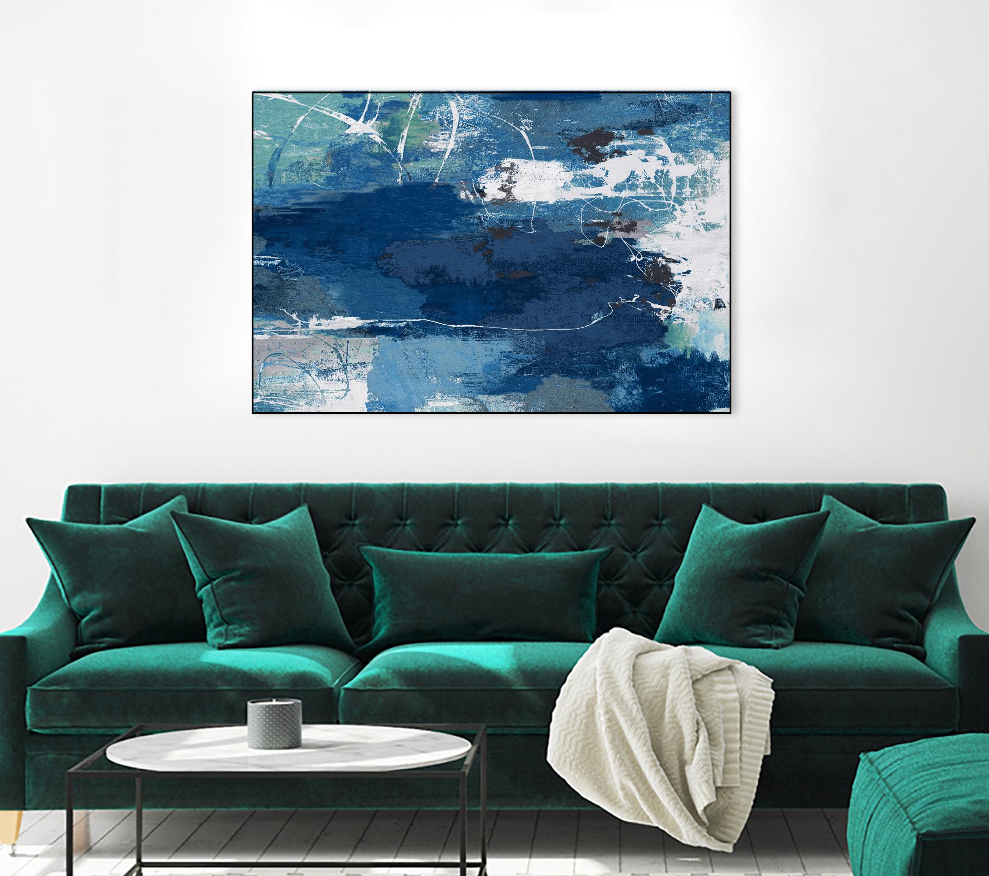 Blue Abstractions by PI Studio on GIANT ART - cyan abstract