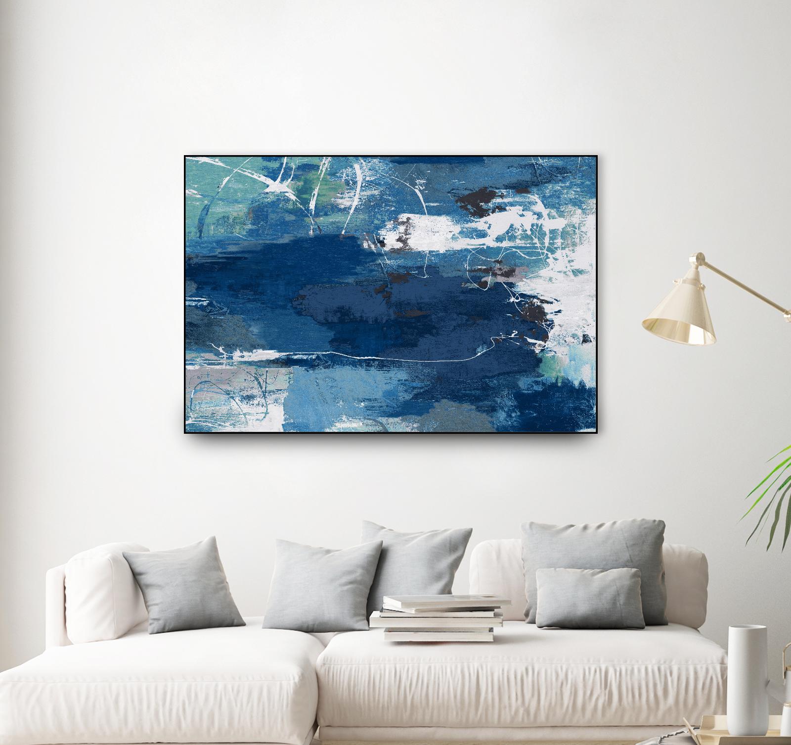 Blue Abstractions by PI Studio on GIANT ART - cyan abstract