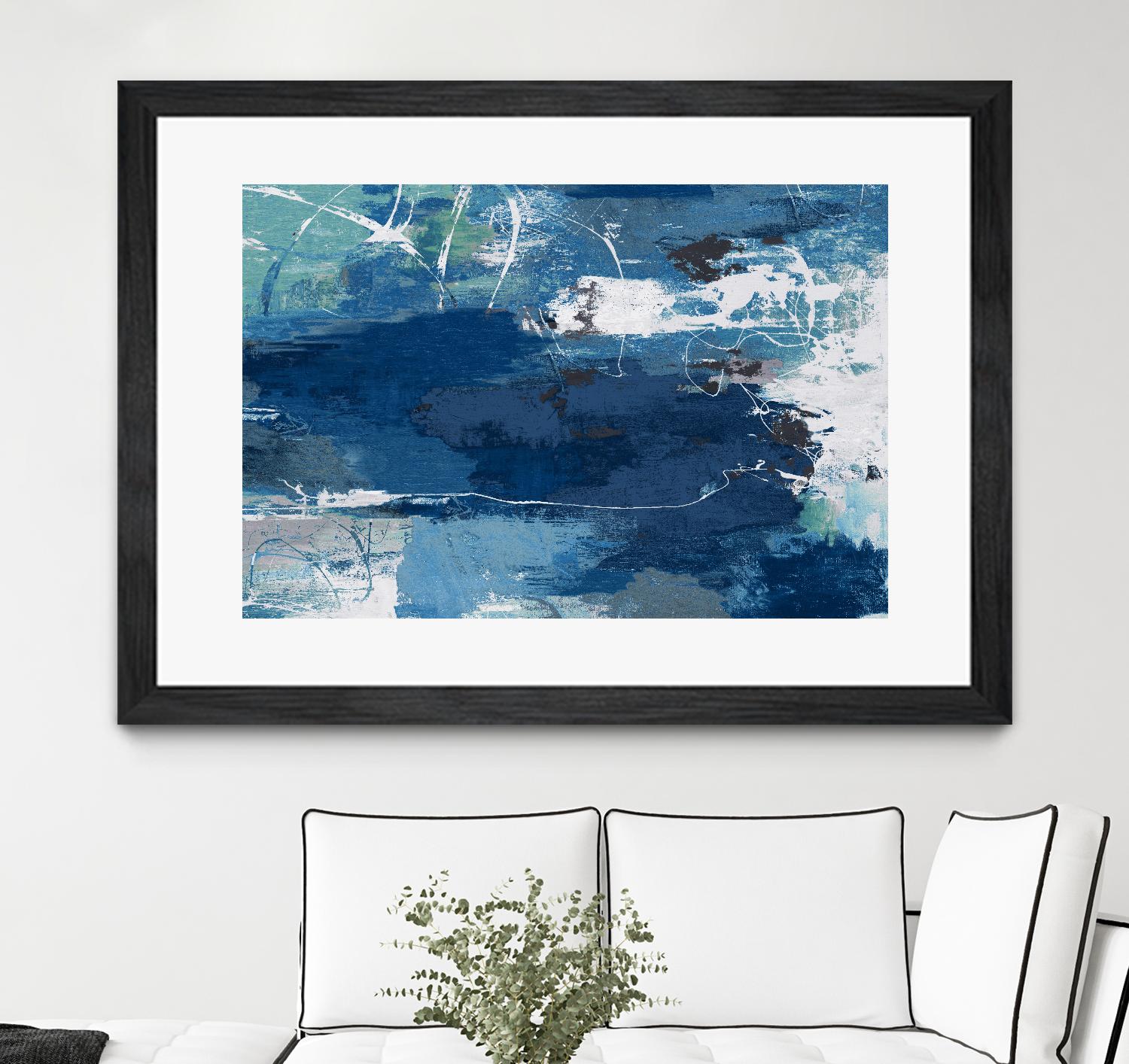 Blue Abstractions by PI Studio on GIANT ART - cyan abstract