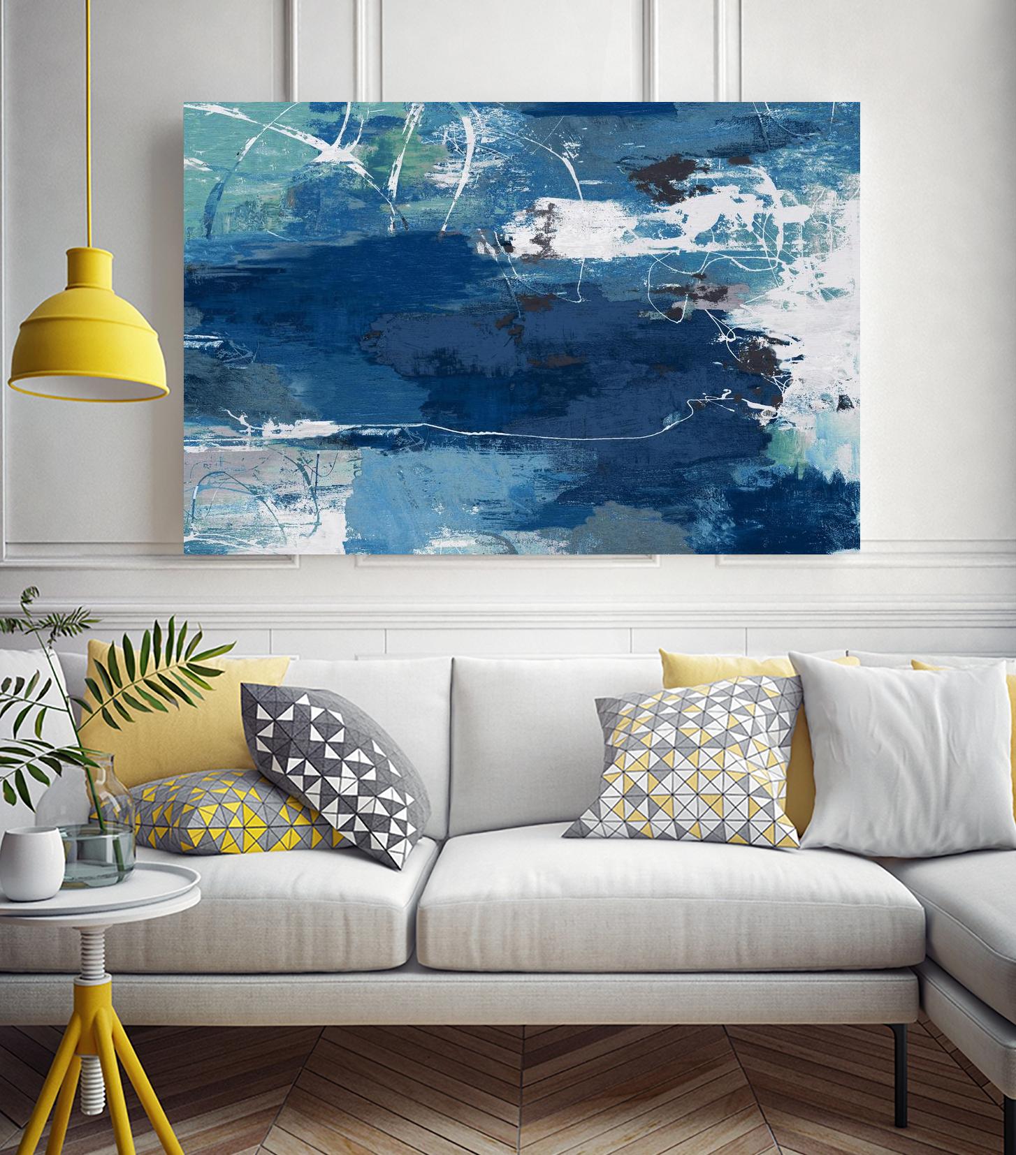 Blue Abstractions by PI Studio on GIANT ART - cyan abstract