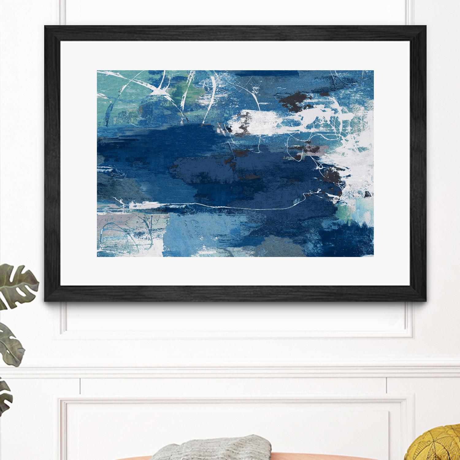 Blue Abstractions by PI Studio on GIANT ART - cyan abstract