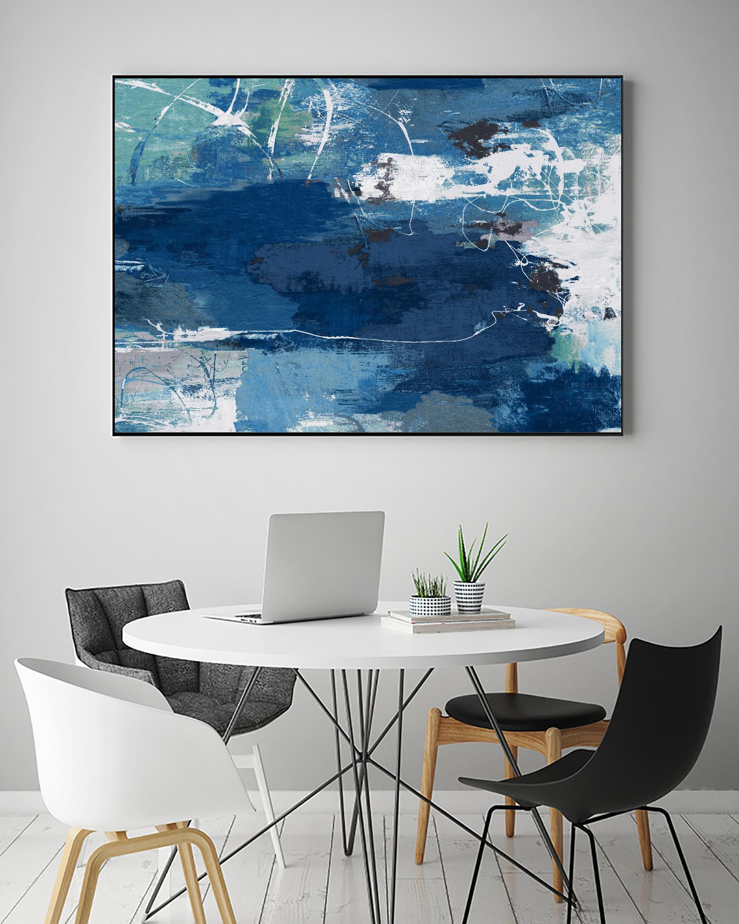 Blue Abstractions by PI Studio on GIANT ART - cyan abstract