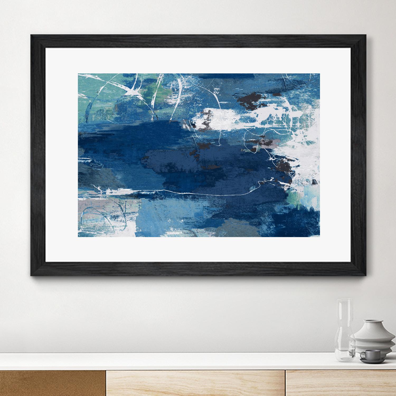 Blue Abstractions by PI Studio on GIANT ART - cyan abstract