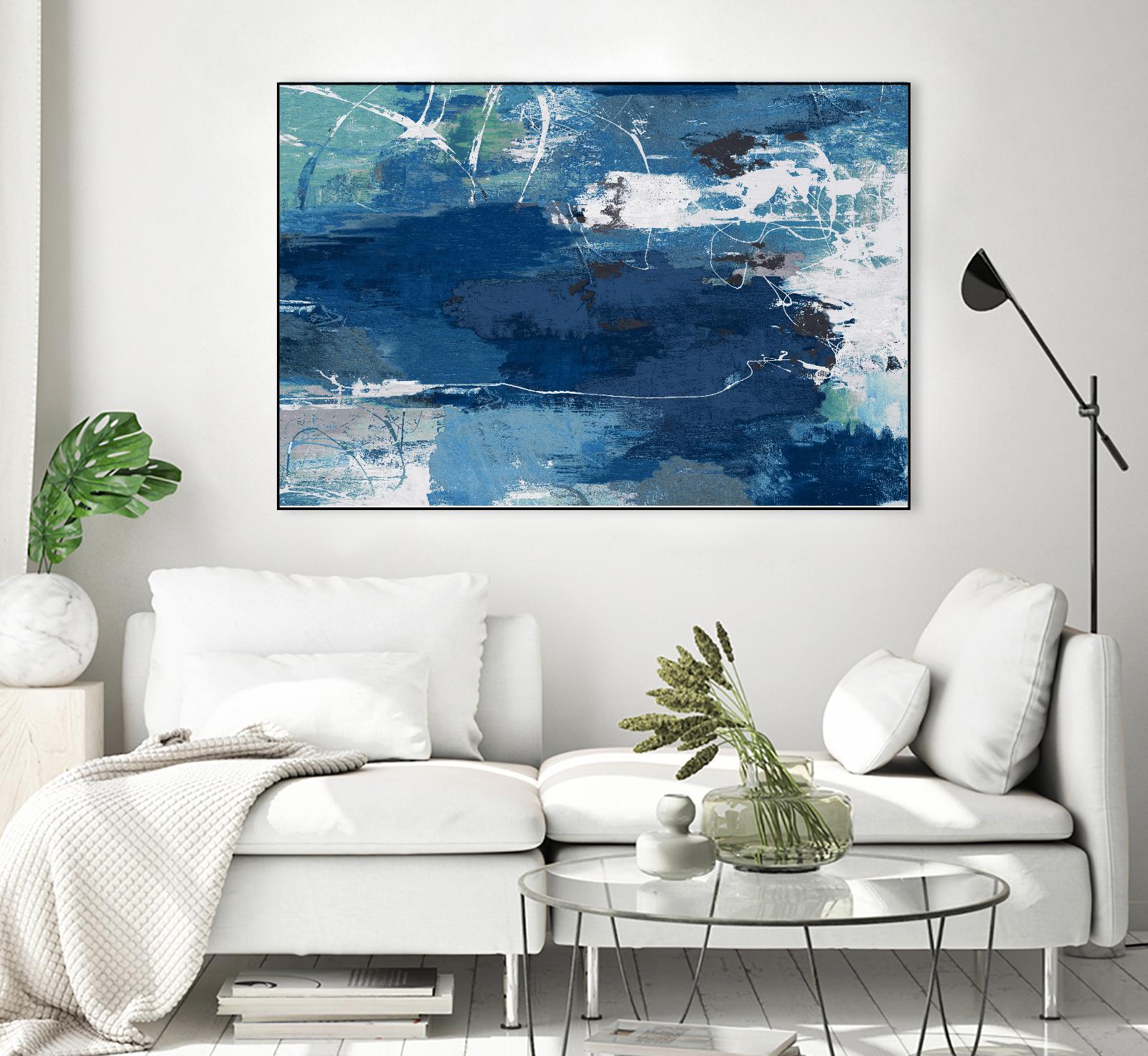 Blue Abstractions by PI Studio on GIANT ART - cyan abstract