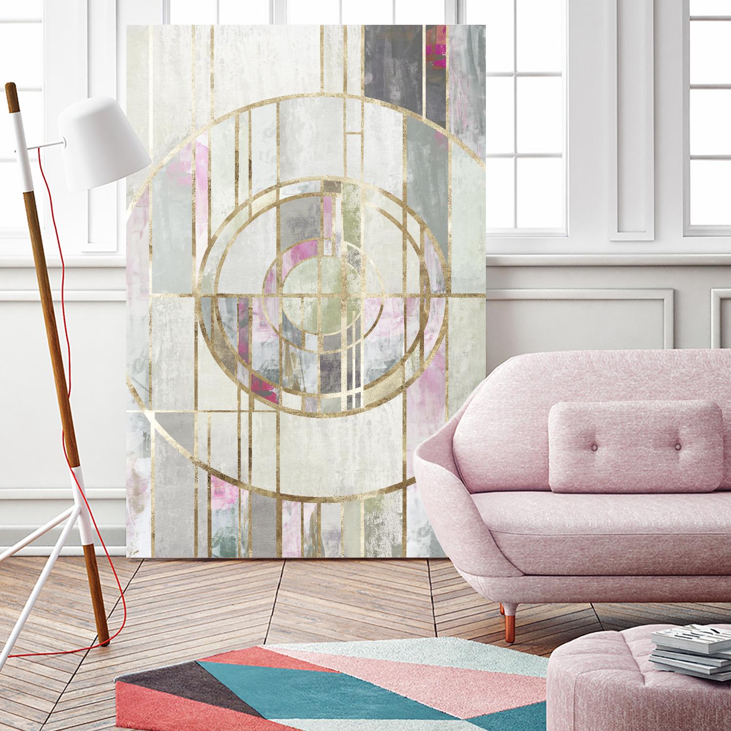 Blush Deco I by PI Studio on GIANT ART - gold abstract