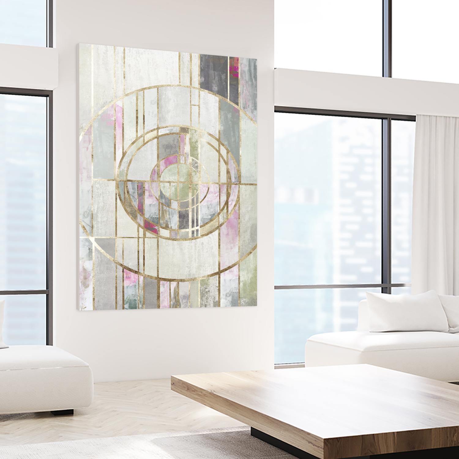 Blush Deco I by PI Studio on GIANT ART - gold abstract