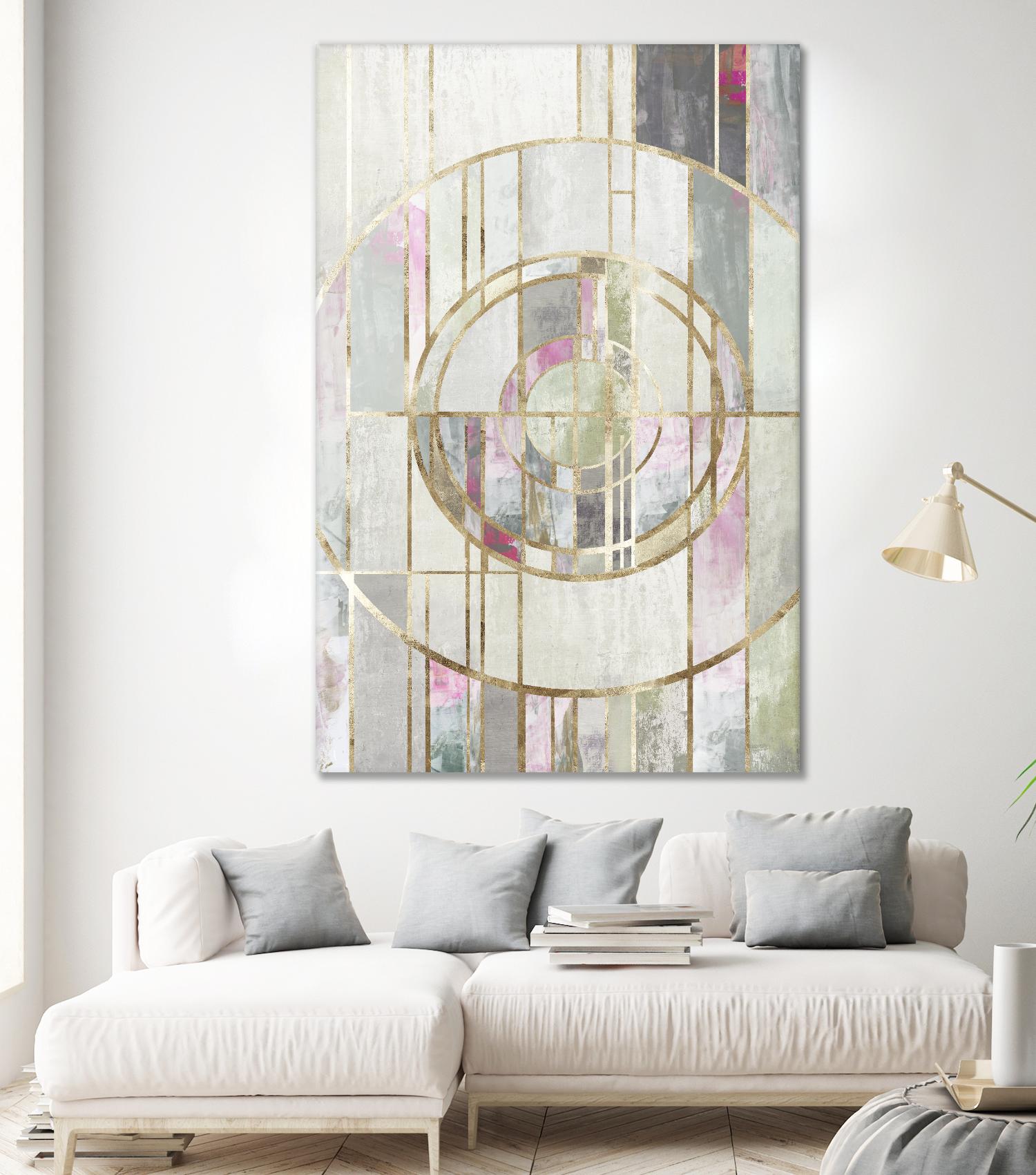 Blush Deco I by PI Studio on GIANT ART - gold abstract