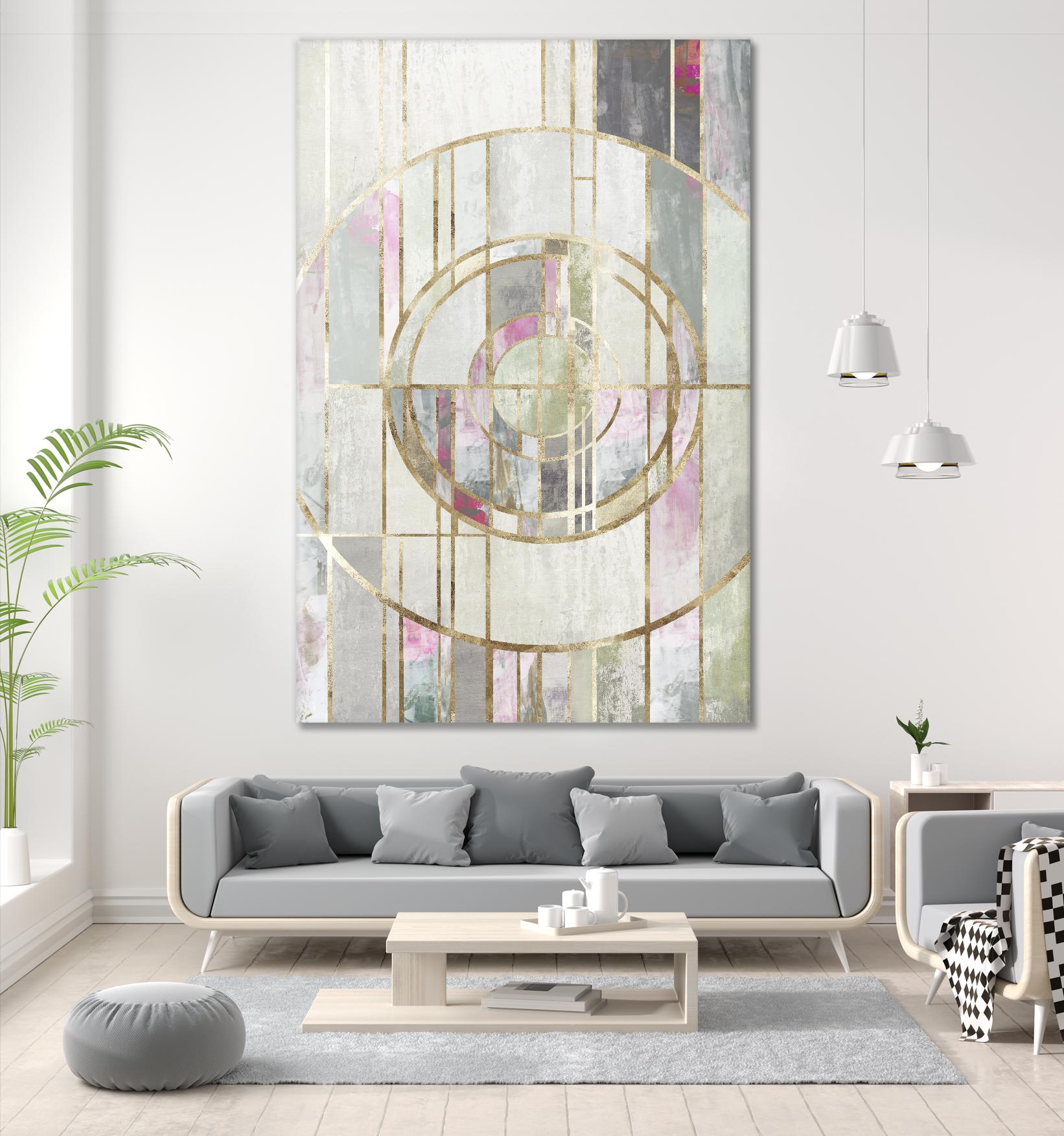 Blush Deco I by PI Studio on GIANT ART - gold abstract