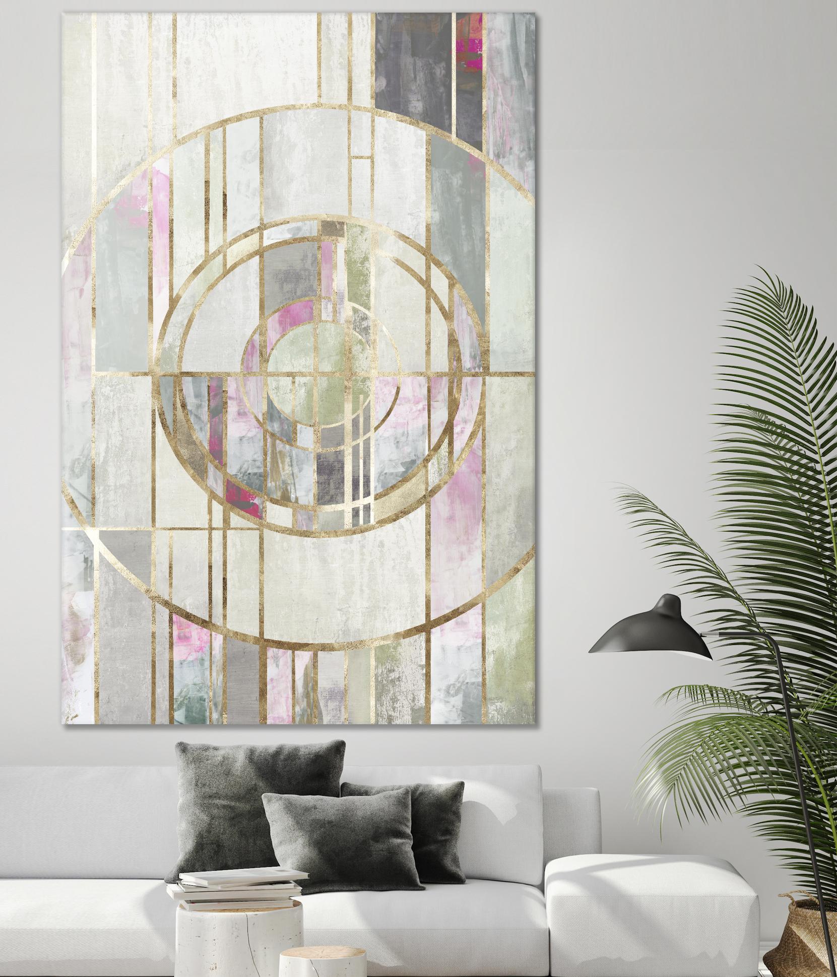 Blush Deco I by PI Studio on GIANT ART - gold abstract