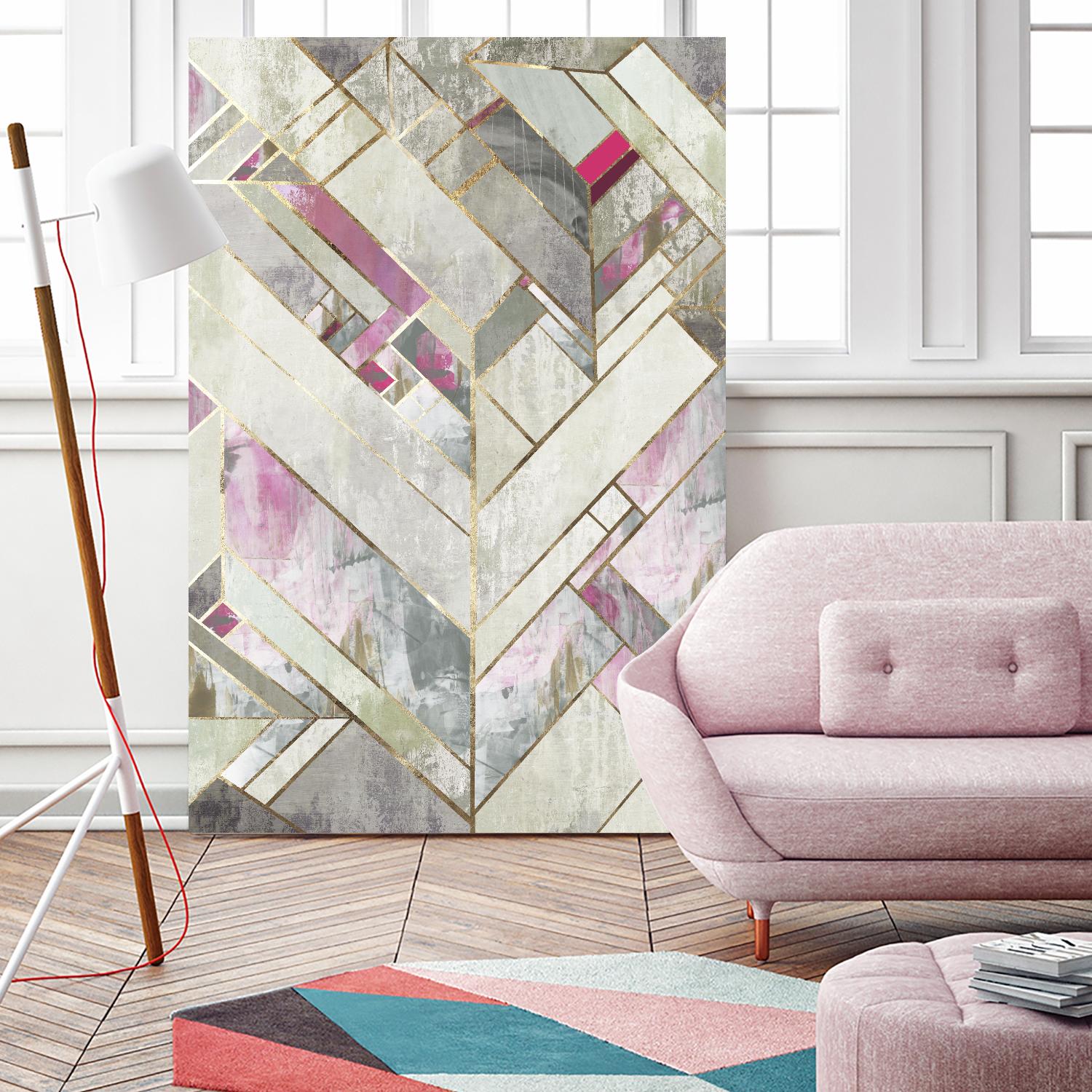 Blush Deco II by PI Studio on GIANT ART - pink abstract