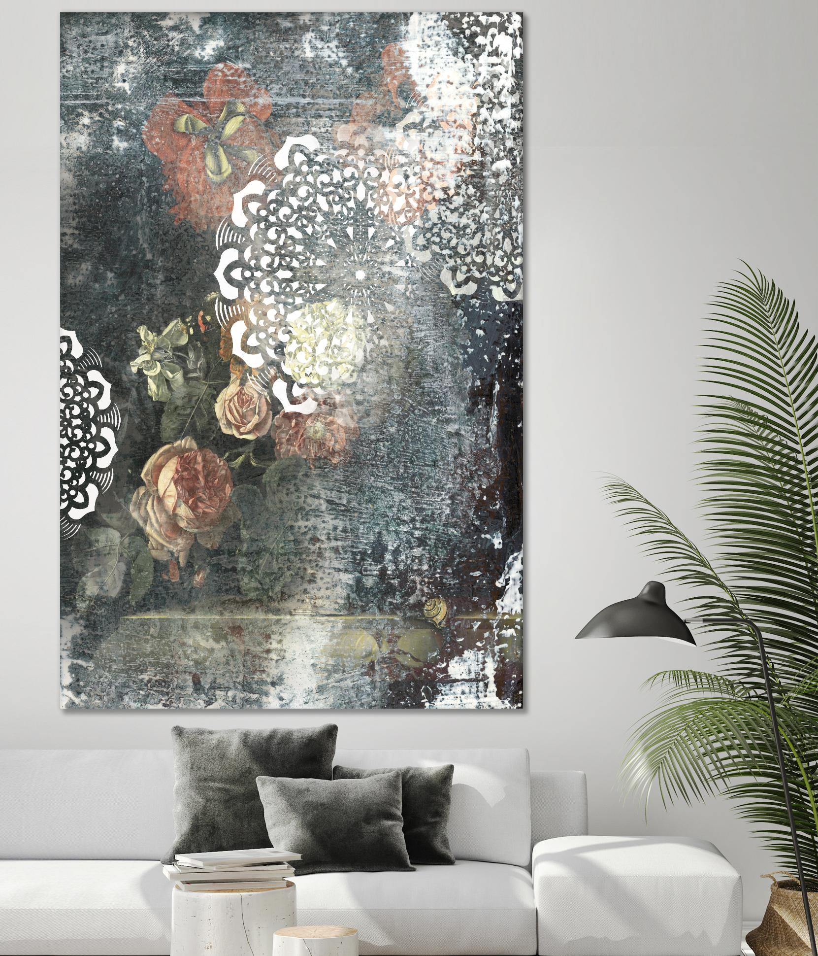 Doily I by PI Studio on GIANT ART - red abstract