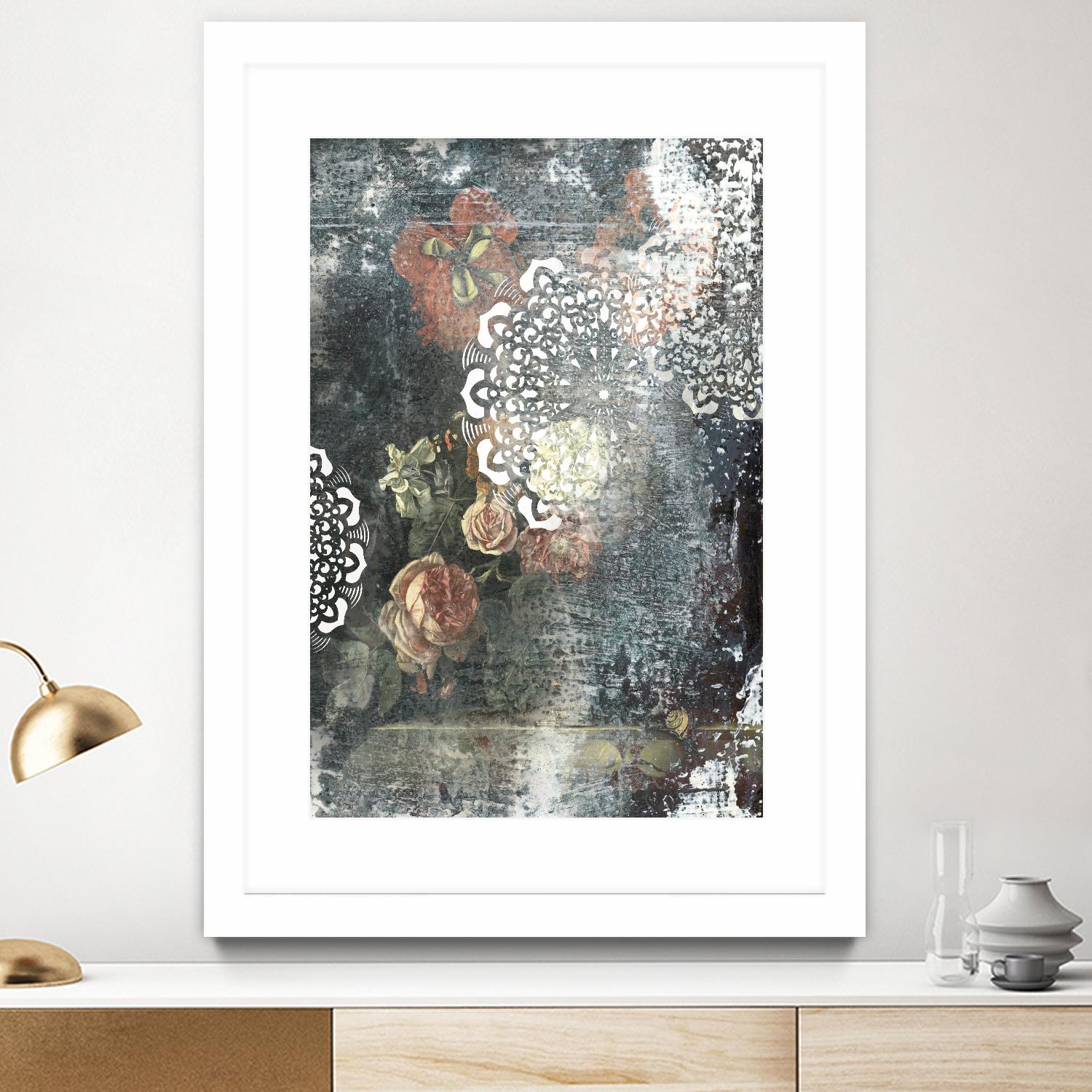 Doily I by PI Studio on GIANT ART - pink abstract