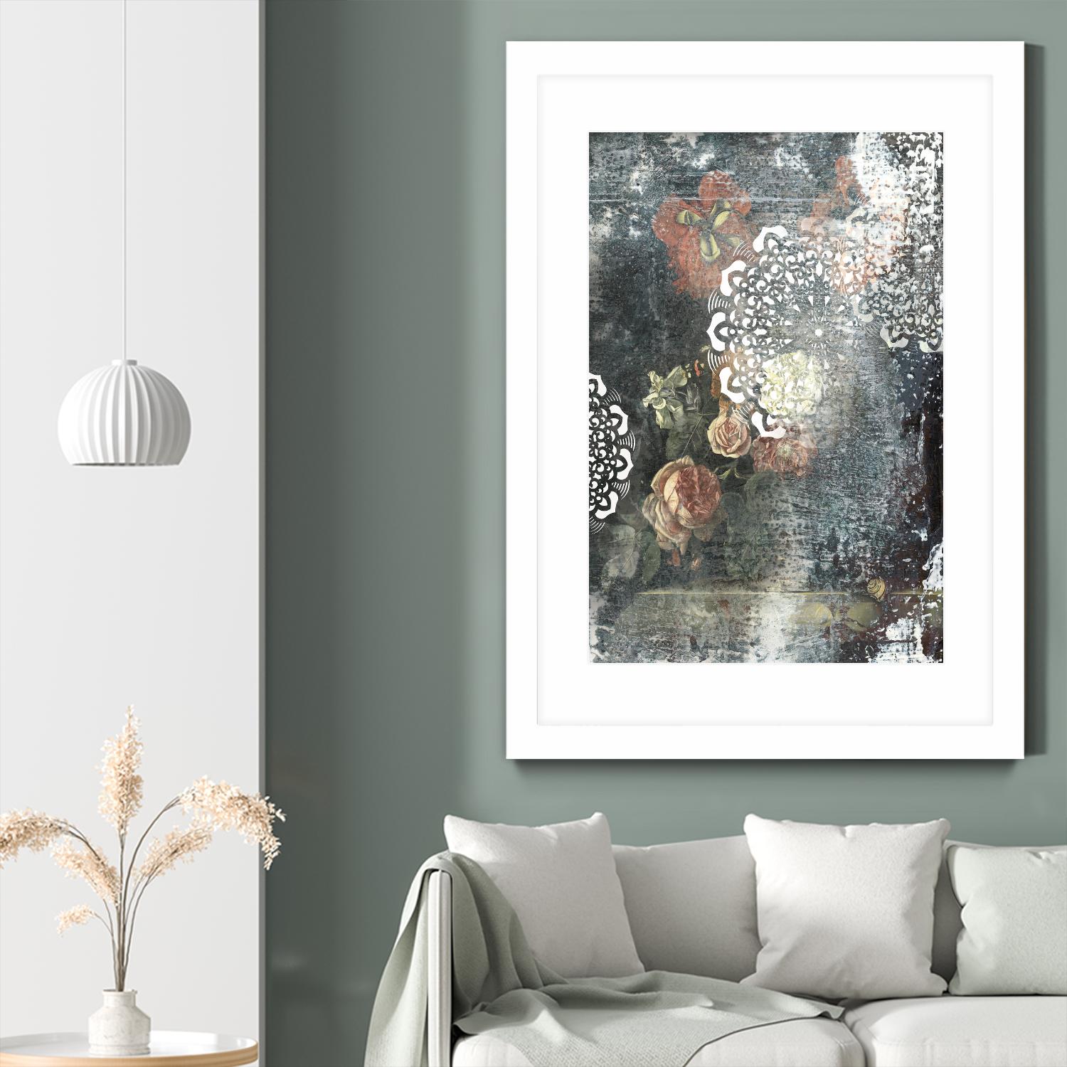 Doily I by PI Studio on GIANT ART - pink abstract