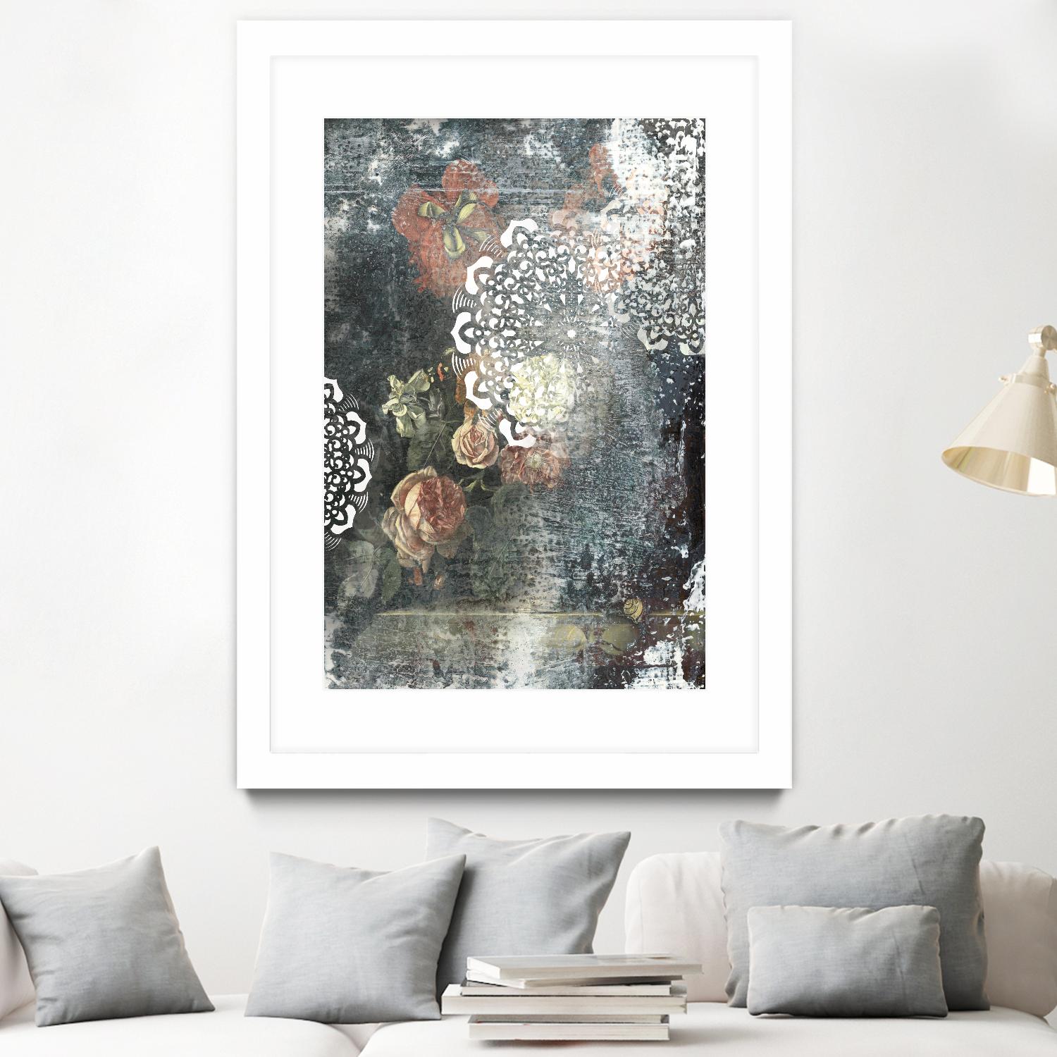 Doily I by PI Studio on GIANT ART - pink abstract