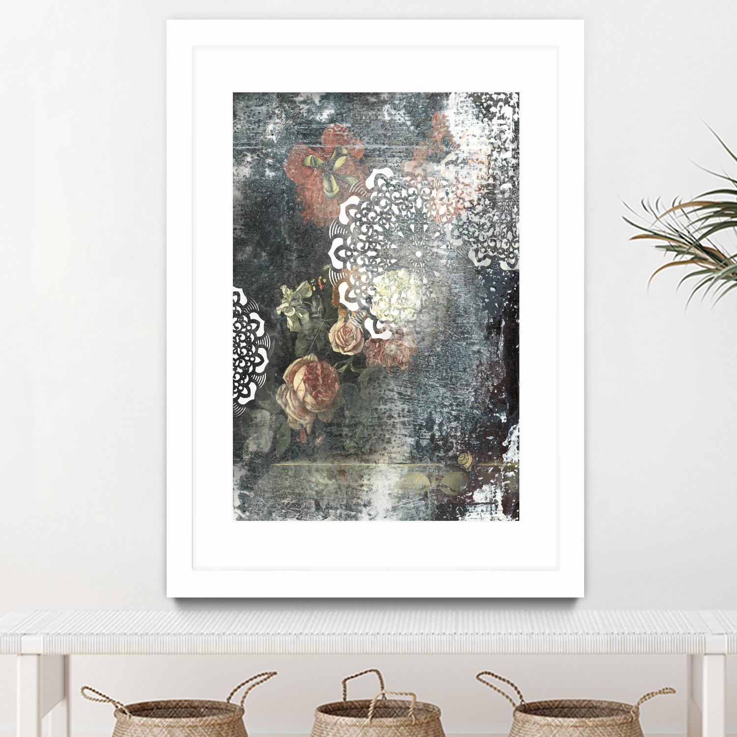 Doily I by PI Studio on GIANT ART - pink abstract