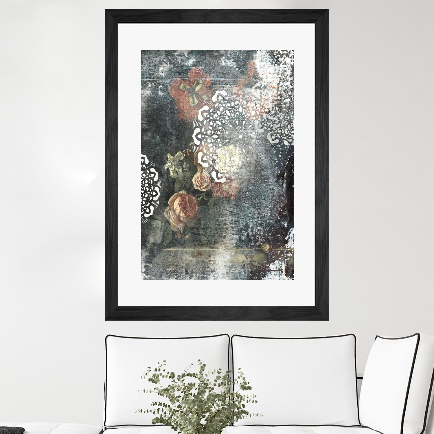 Doily I by PI Studio on GIANT ART - pink abstract