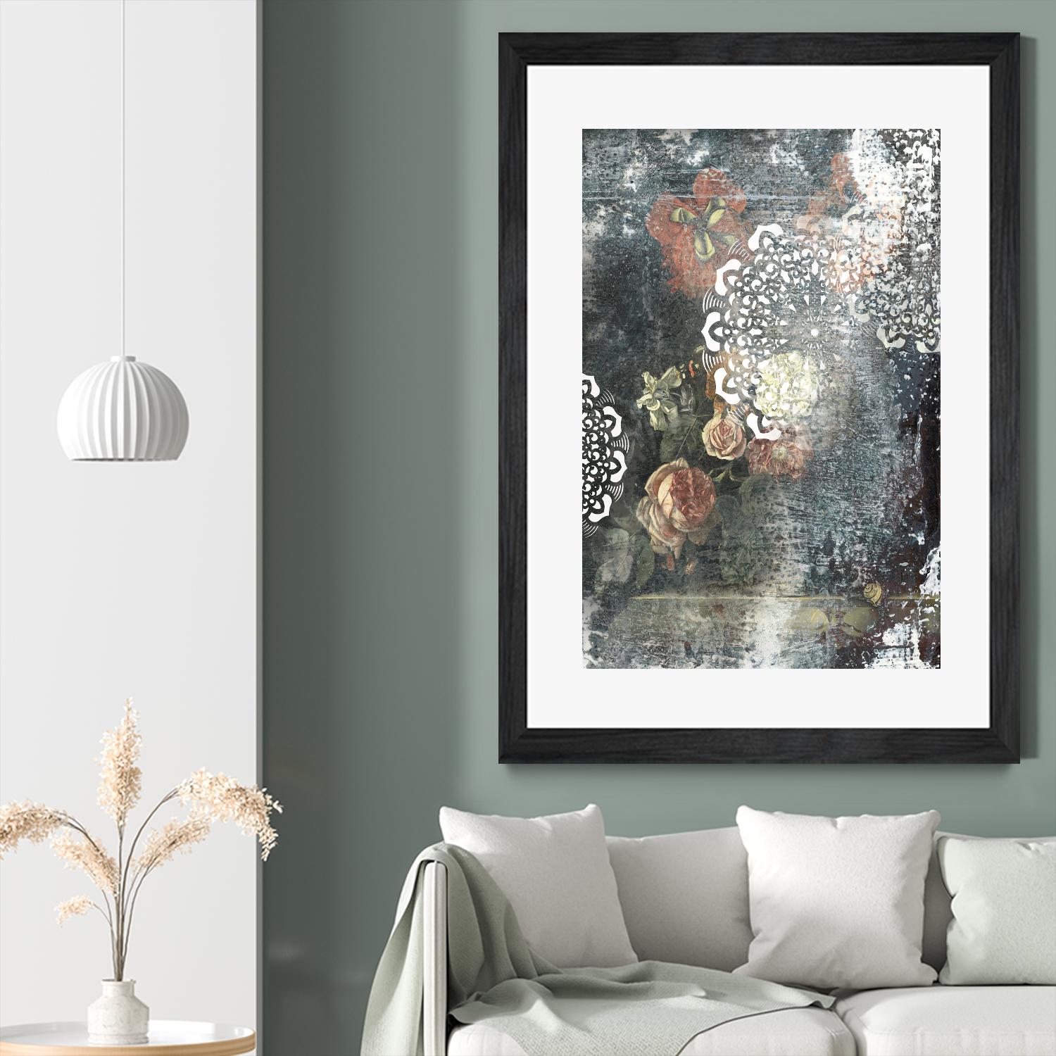 Doily I by PI Studio on GIANT ART - pink abstract