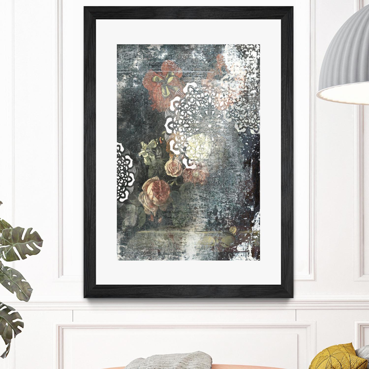 Doily I by PI Studio on GIANT ART - pink abstract