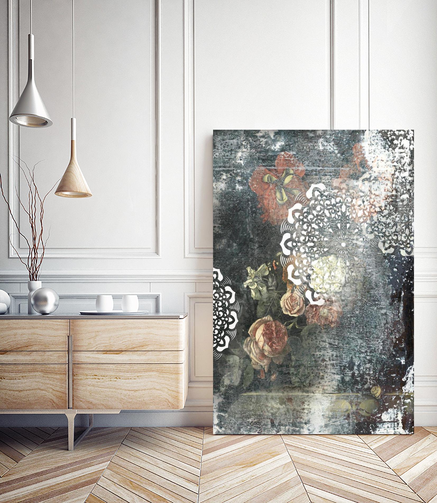 Doily I by PI Studio on GIANT ART - pink abstract