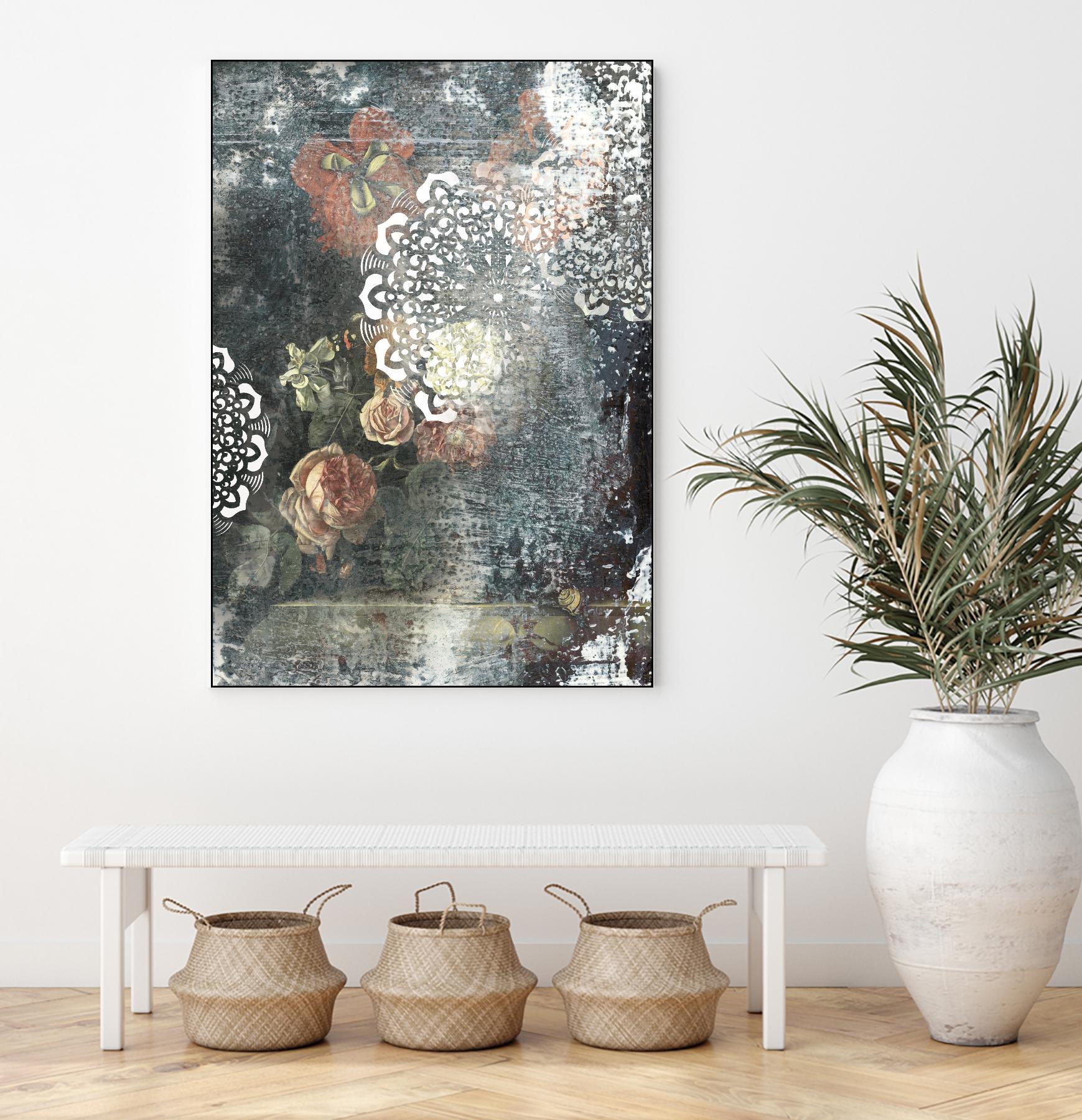 Doily I by PI Studio on GIANT ART - red abstract