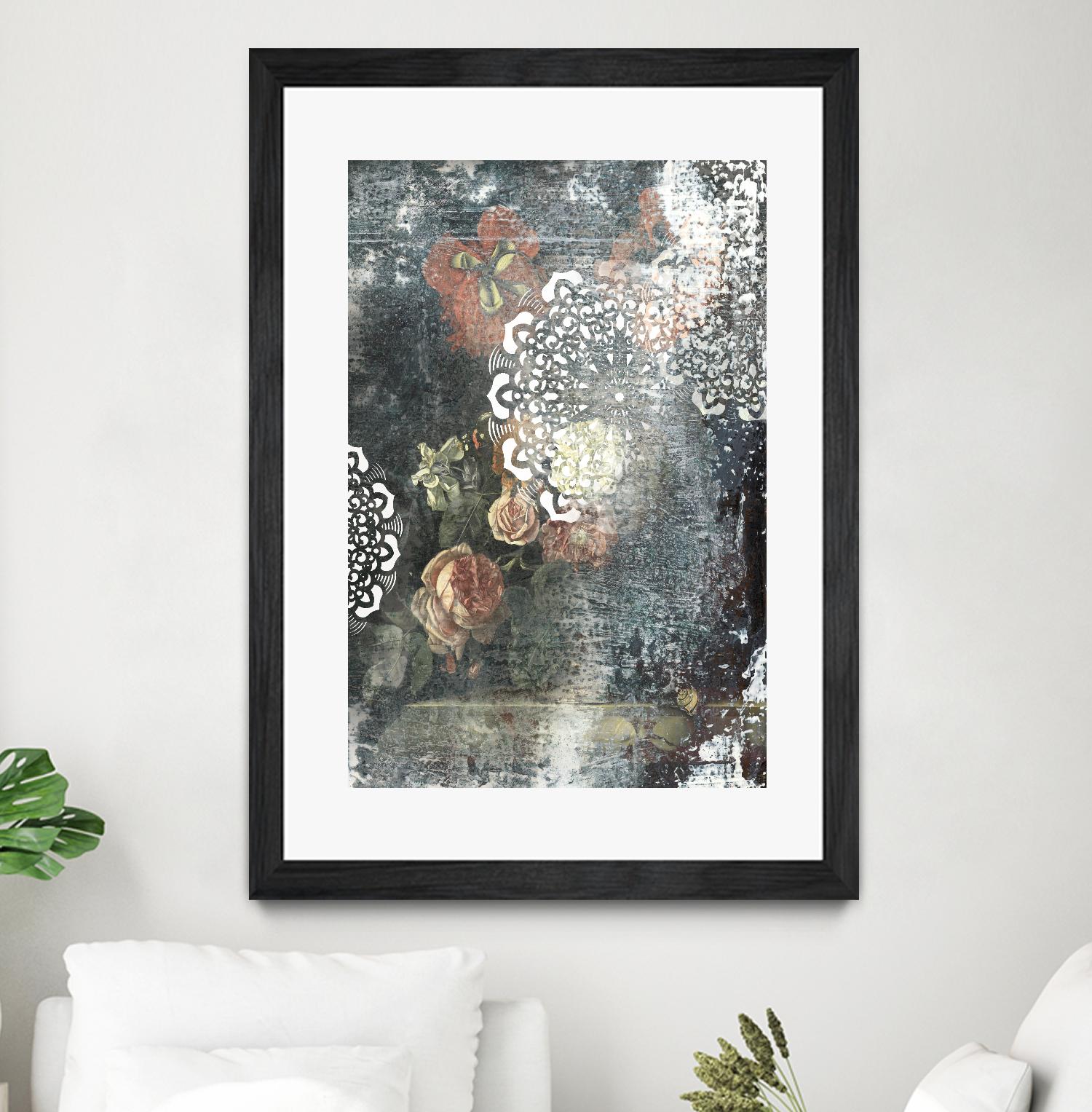 Doily I by PI Studio on GIANT ART - pink abstract