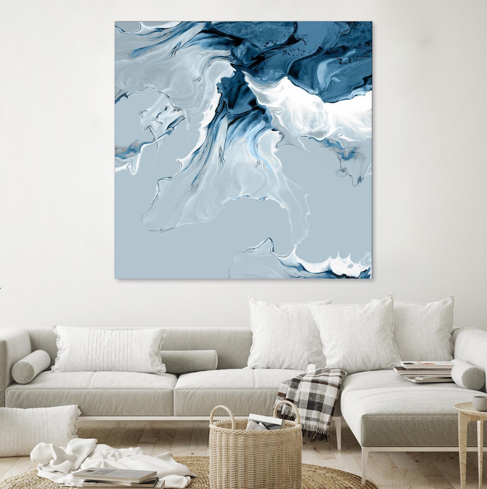 Azure Marble III by PI Studio on GIANT ART - abstract