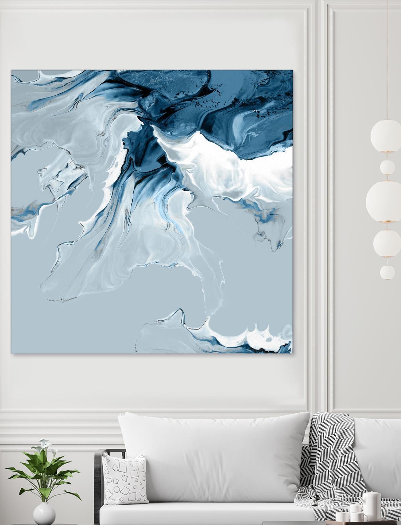 Azure Marble III by PI Studio on GIANT ART - abstract