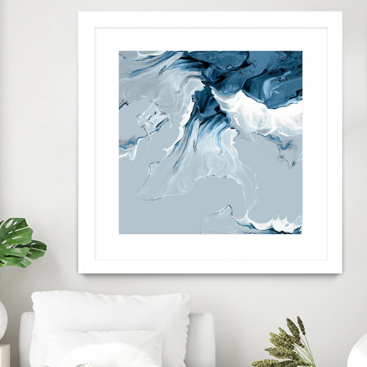 Azure Marble III by PI Studio on GIANT ART - abstract