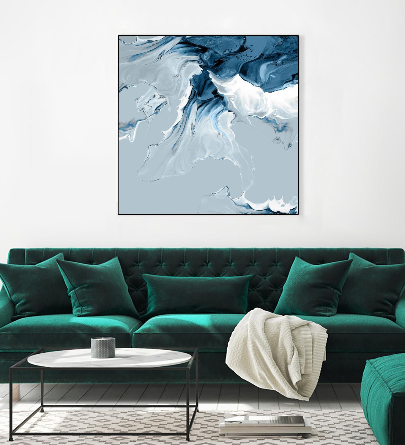 Azure Marble III by PI Studio on GIANT ART - abstract