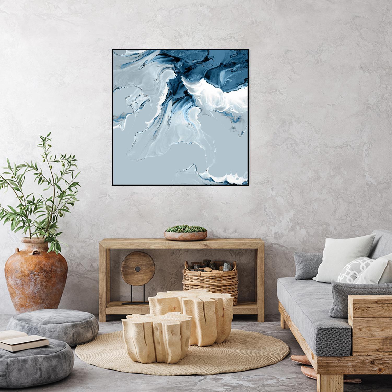 Azure Marble III by PI Studio on GIANT ART - abstract