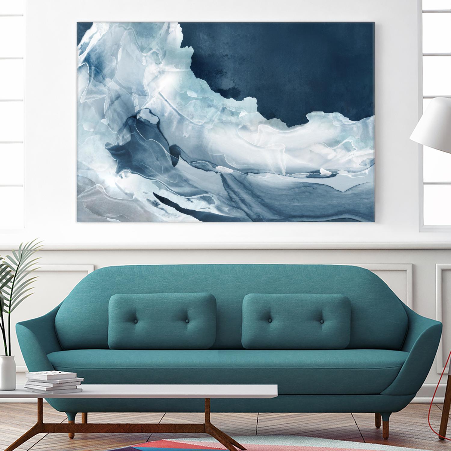 Wave of Blue Ice by PI Studio on GIANT ART - abstract